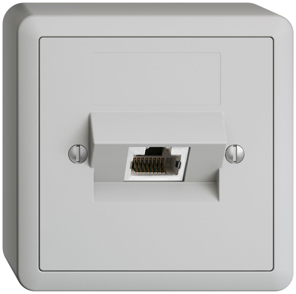 Presa AP 1×RJ45/s 4P ITplus EDIZIOdue grigio chiaro