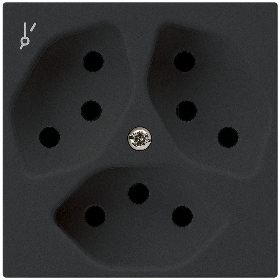 UP-Steckdose kallysto 3×T13/1 schwarz mit Kinderschutz