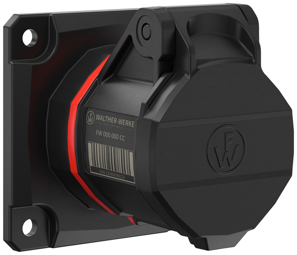 Prise CEE INC NEO 5P 16A 380…415V 6h rouge IP54 borne sans vis 75×75mm