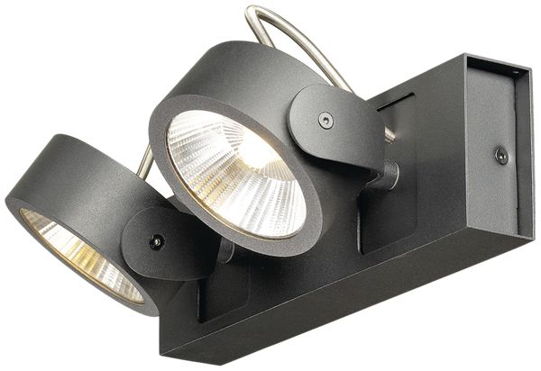 LED-Decken-/Wandleuchte SLV KALU 2, 34W 3000K dimmbar 60° IP20 schwarz