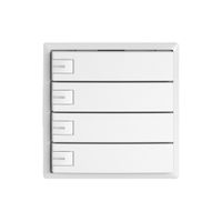 Pulsante universale EDIZIO.liv UNI SNAPFIX® c.LED RGB 4× com.1T bi