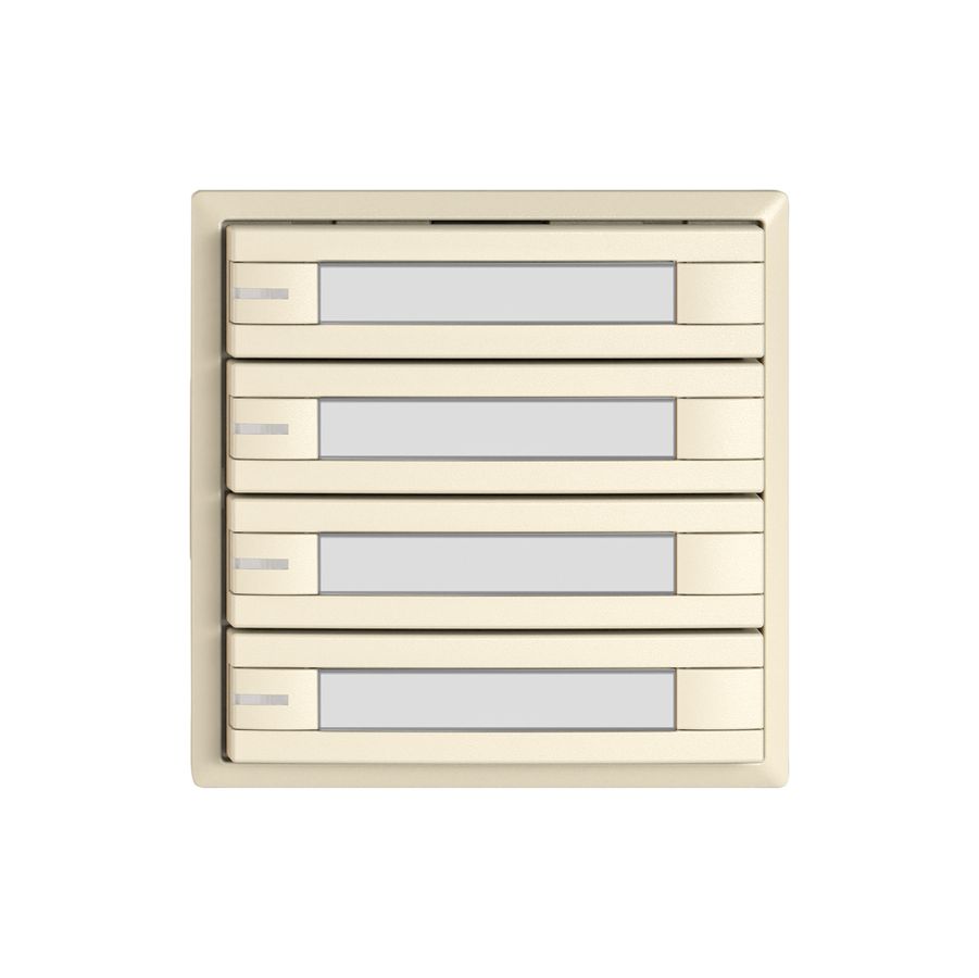 Poussoir KNX RGB EDIZIO.liv SNAPFIX® capteur temp.RGB-LED étiqu.4×com.2T cr