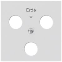 Frontplatte Hager kallysto zu Woertz-Erdsteckdose mit 3 Verbinder weiss