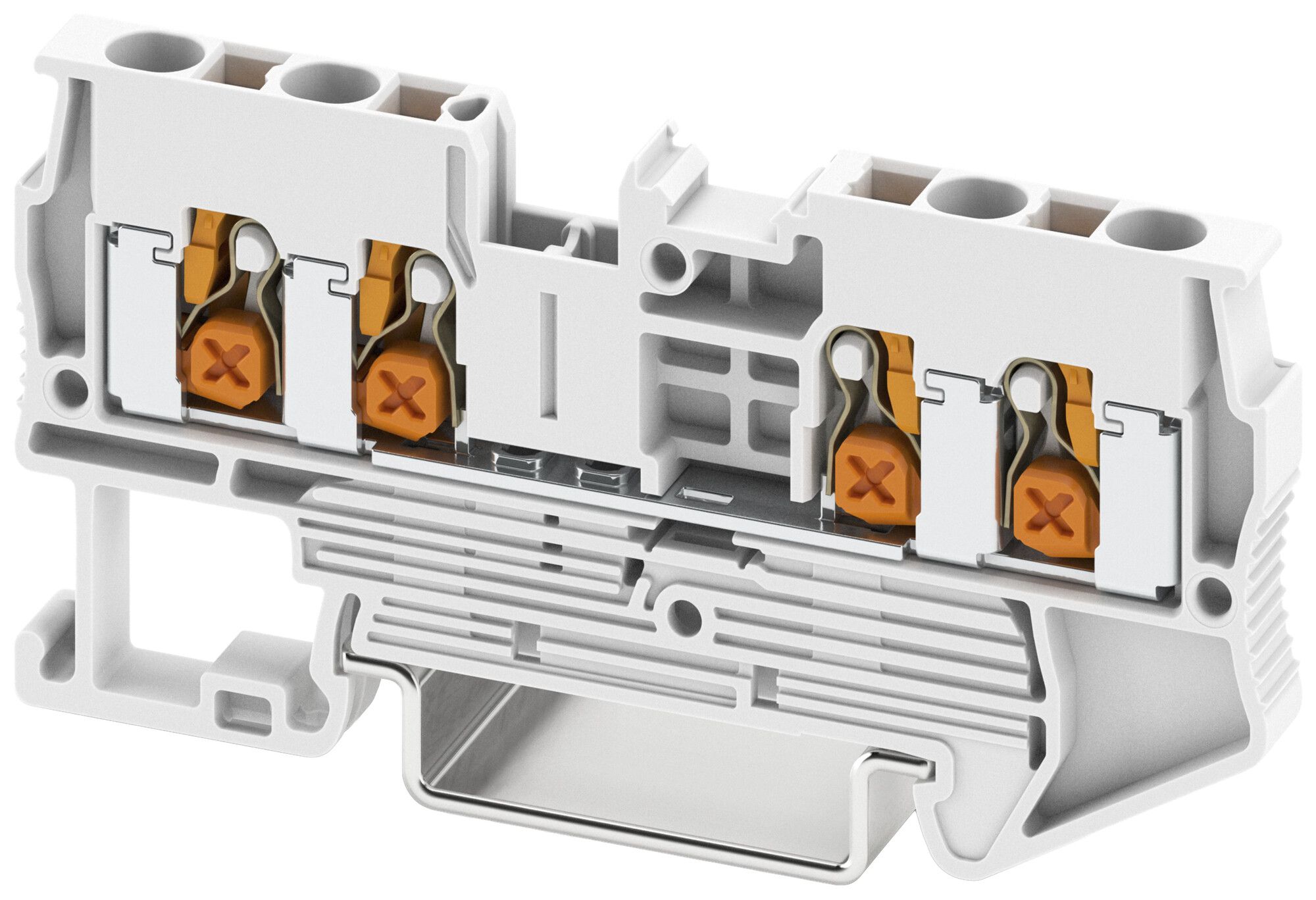 Borne de passage joignable PX XT 2.5-QUATTRO WH 2.5mm² 24A 800V 4×1 bc