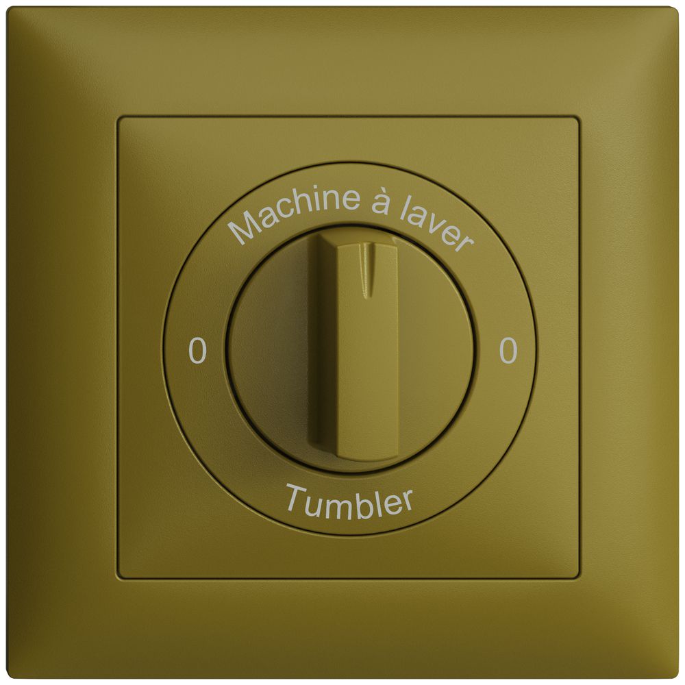 Kit front. Machine à laver-0-Tumbler EDIZIOdue 88×88mm, olive