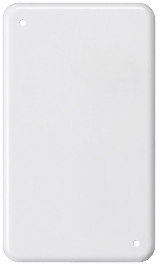 Abdeckplatte basico 2×1 2 Befestigungslöcher diagonal weiss