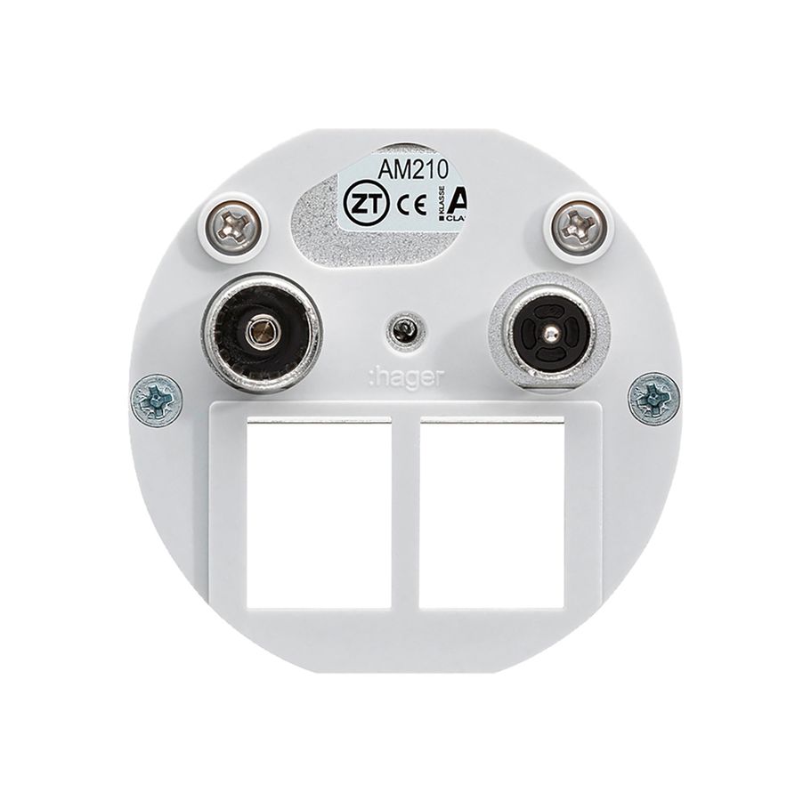 Intérieur pour prise multimédia Hager R/TV montage E 10.5dB 2GHz