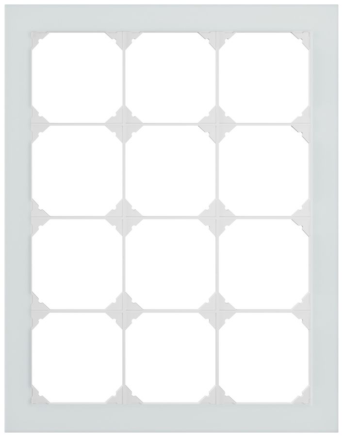 Cadre de recouvrement ENC EDIZIO.liv prestige SNAPFIX® 4×3 214×274mm verre arg