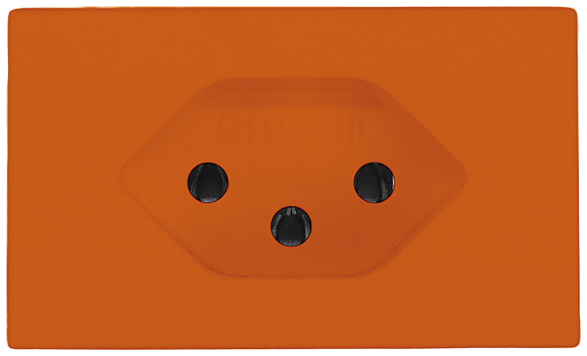 FLF-Steckdose A. Steffen 1×Typ 13 10A 250V 62.5mm×37.5mm orange