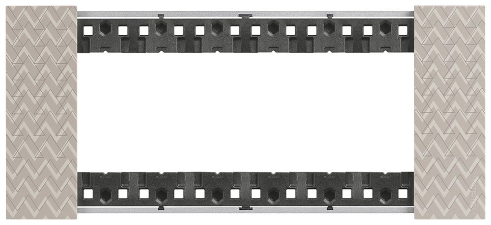 Cadre de recouvrement Living Now 6 modules 192.5×86mm optic