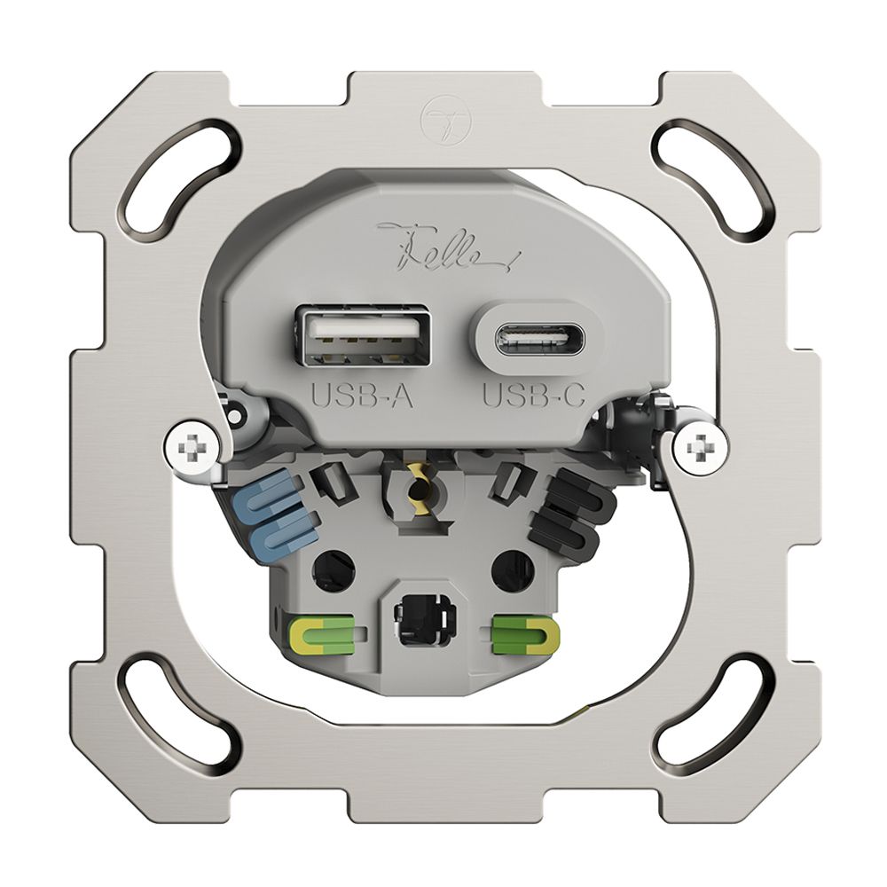 UP-Steckdose USB Typ A+C + Typ 13 Feller BSM 230V 3000mA