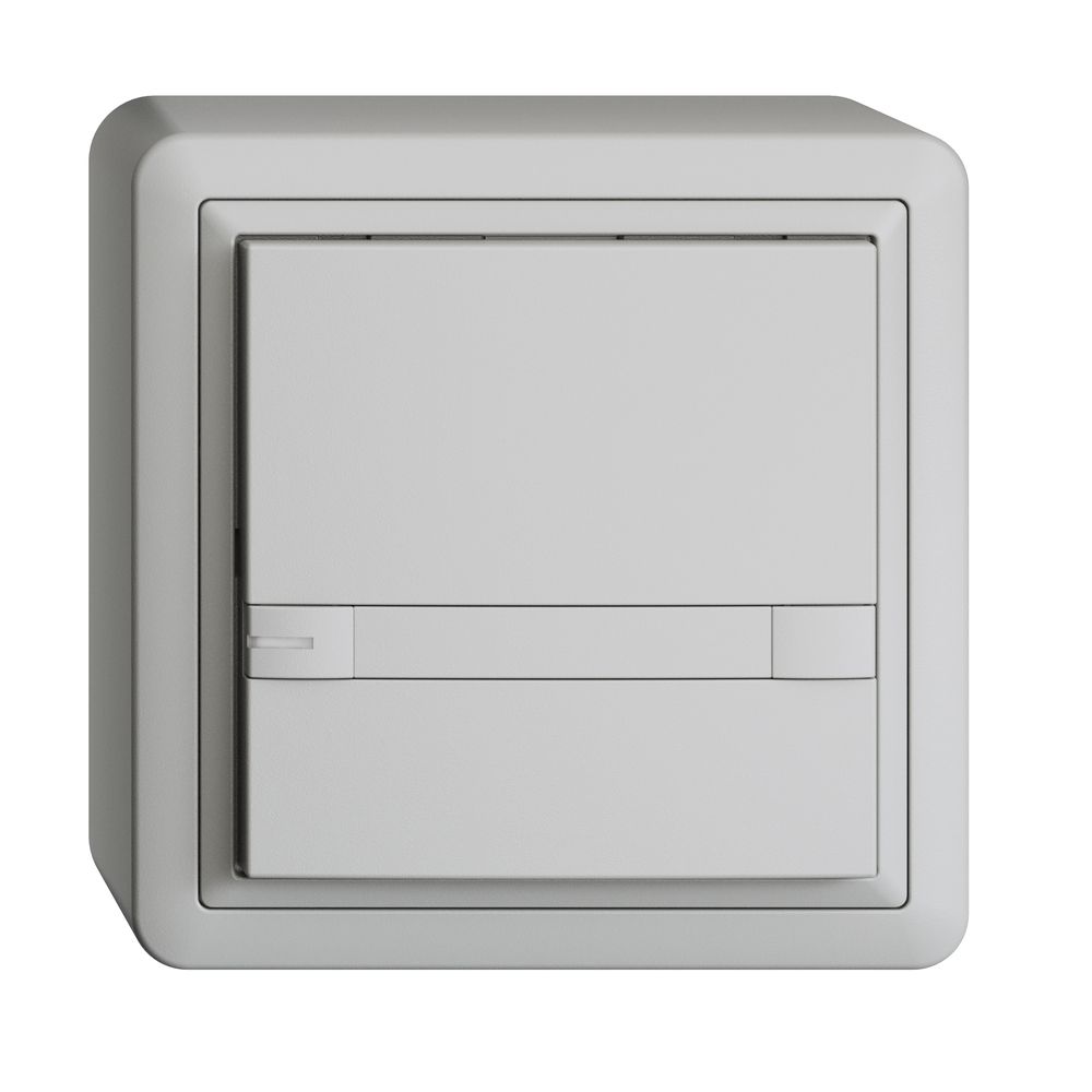 AP-KNX-Taster RGB EDUE, 250mW, m.RGB-LED, m.Papier., 1×Taste, 2×Tastenb., hgu