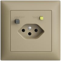 UP-Steckdose EDIZIOdue T13 FI 30mA FMI, sand