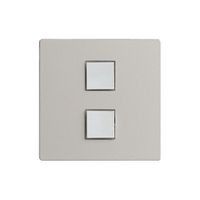 Abdeckset EDIZIOdue elegance für 2×Taster stone