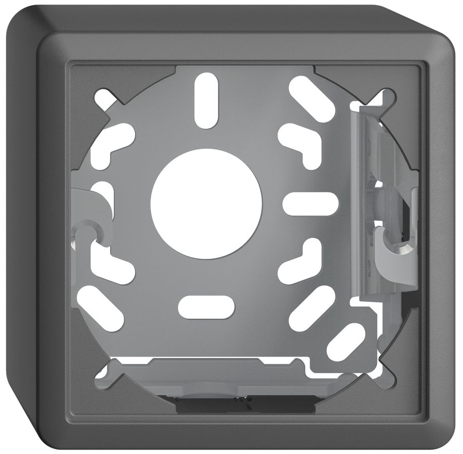 Kappe mit Grundplatte 54mm EDIZIOdue dunkelgrau