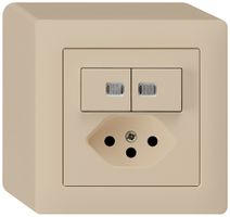 AP-Leuchtkombination 2×AR/1L+T13 beige kallysto 2 Linsen