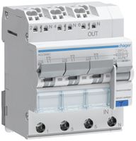 Disgiuntore differenziale Hager RCBO QC 3P+N 230V car.C 16A 0.03A tipo A 6kA 4UM