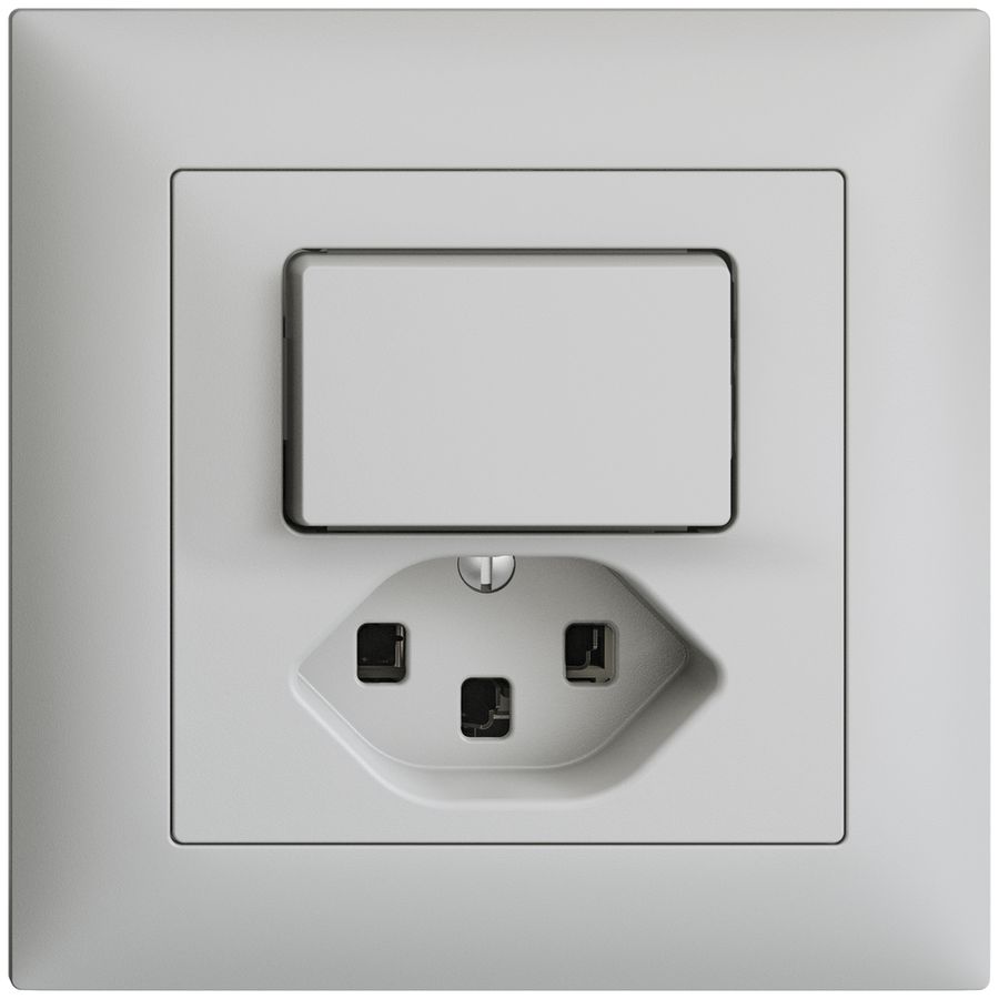 Combinazione INC 3/1L+T23 16A grigio chiaro EDIZIOdue