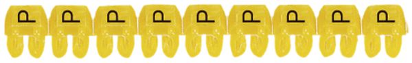 Bague-repère Legrand CAB 3, pour 0.5…1.5mm² impression: 'P', jaune