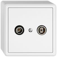 AP-Antennendose TV-R EDIZIO.liv SNAPFIX® Durchgangsdose 11dB ws