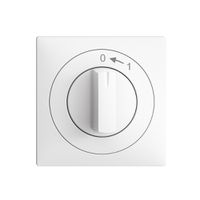 Frontset EDIZIOdue 0<-1 weiss 60×60mm für Schwenktaster