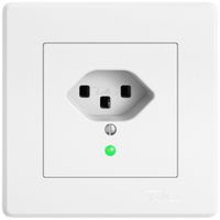 Prise ENC EDIZIO.liv SNAPFIX® 1×T23 avec LED vert bc