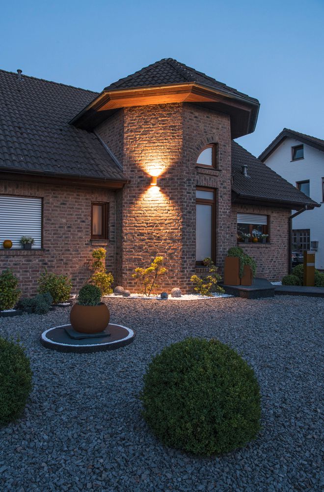 LED-Wandleuchte SLV RUSTY UP/DOWN WL 14W 525lm 3000/4000K IP65 rund rost