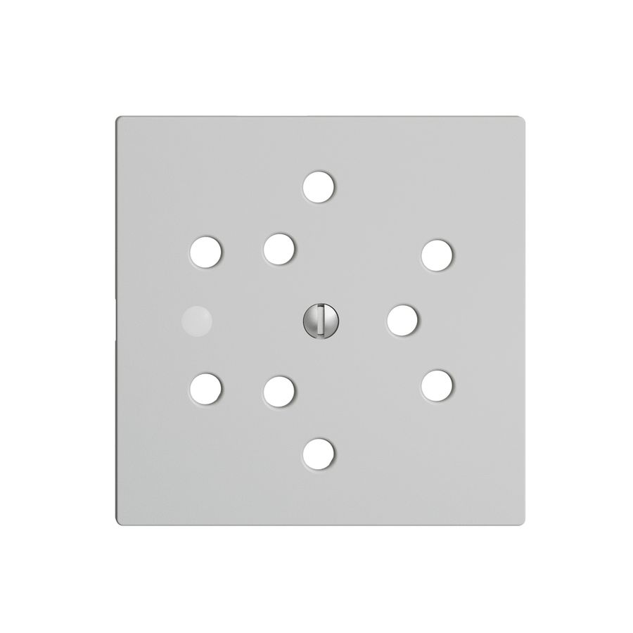 Frontset EDIZIOdue hellgrau 60×60mm 3×T12 mit Linse