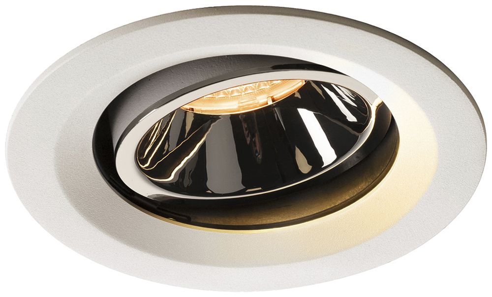LED-Downlight SLV NUMINOS MOVE M 17.5W 1550lm 2700K 40° DIM Ø135×81mm ws/Cr