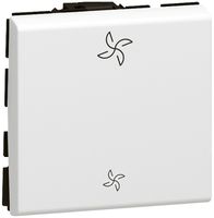 Wippschalter MOS Schema 3 2 Module weiss beschriftet