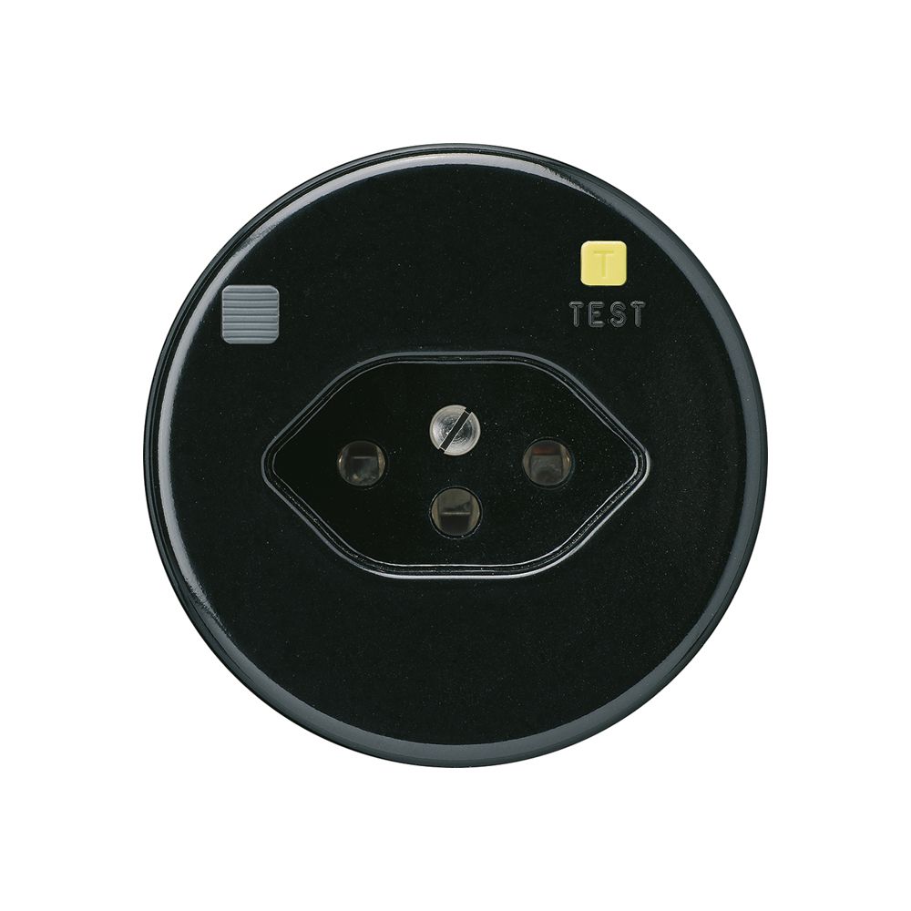 Steckdose basico A T13 FI 30mA schwarz