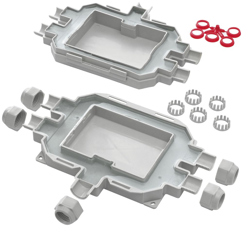 Abzweigdose Raytech FOXBOX, m.Gel 5×Eingängen Kabelverschraubung IP68 gu