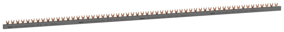 Kammschiene HX³standard 2P 2Ph Gabel 16mm² 80A 1012mm grau