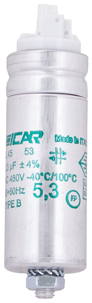 Kondensator ICAR IL 45/53 30X78MM 5.3µF 250V f.Leuchte (serie) Ø30×78mm