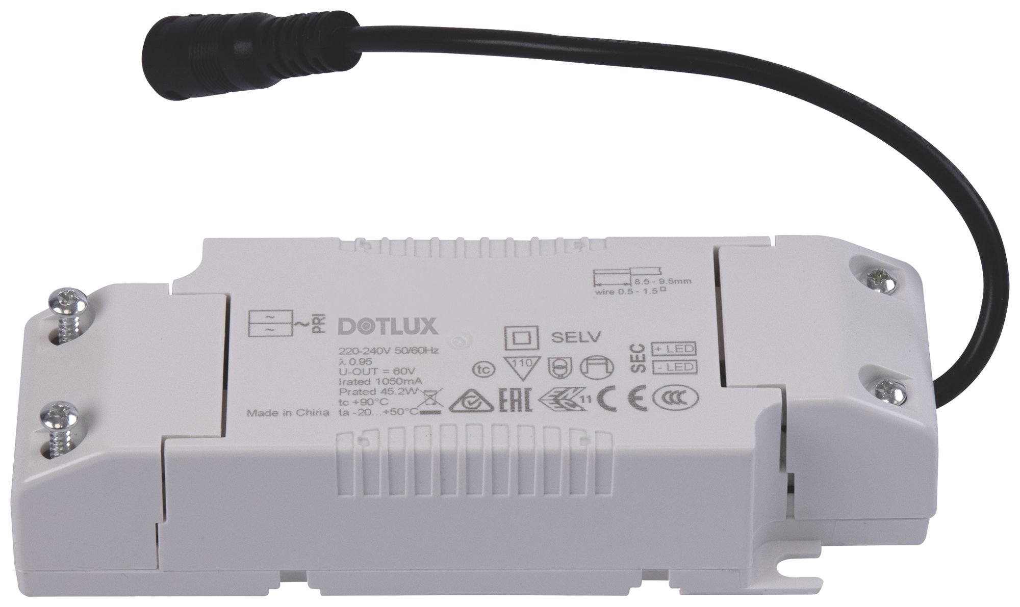 Alimentation LED DOTLUX CC 26…45W 25…43V 1050mA ON/OFF