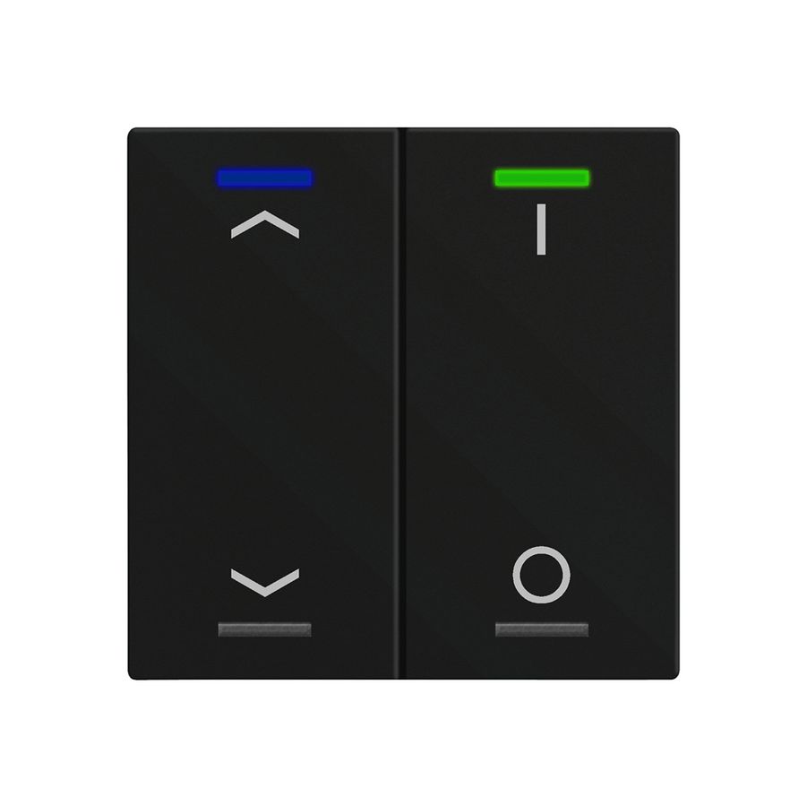 EB-Taster KNX RGBW MDT BE-TAL600216.C1 2T/4B schwarz matt "Jalousie"-"I/O"
