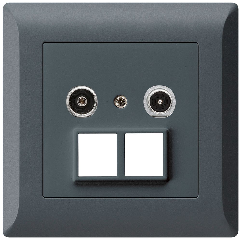 Prise multimédia ENC kallysto.line R/TV 23dB 2GHz anthracite