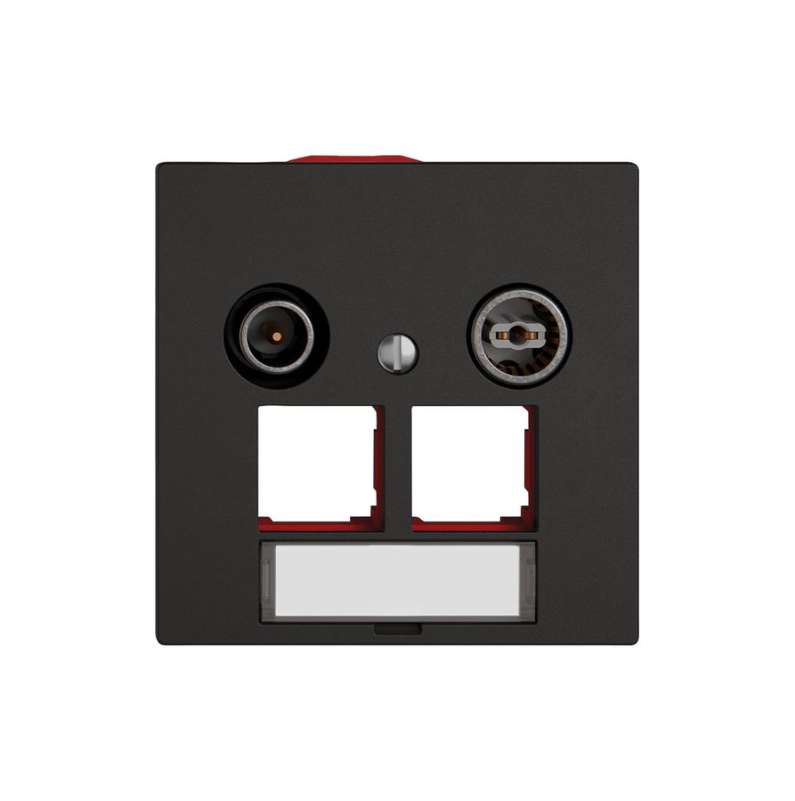 Prise multimédia TV-R EDIZIO.liv SNAPFIX® EASYNET p.2×RJ45 S-One 4dB no