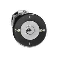 UP-Drehschalter FH 2/3P schwarz mit Sicherheitsschloss