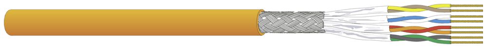 Câble informatique Dätwyler CU 7702 4P flex S/FTP, cat.7A LSZH Eca 1000m orange
