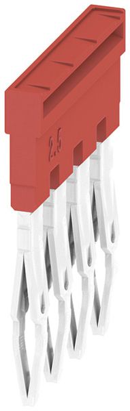 Querverbinder Weidmüller ZQV 2.5N/4 RD gesteckt 4L 5.1mm 24A rt