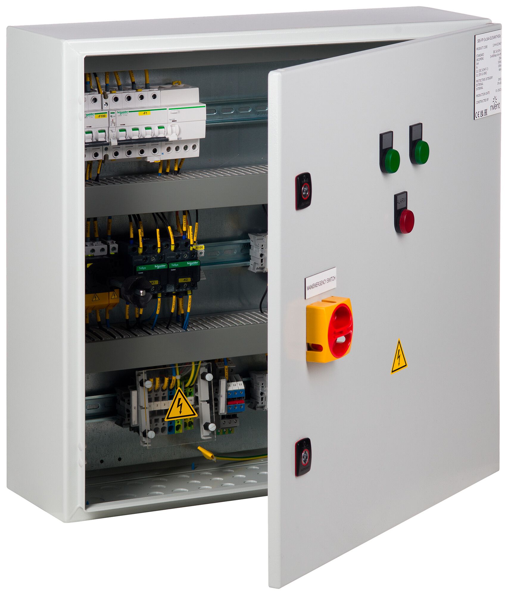 Armoire électrique nVent SBS-HWAT-E550C 6×20A 600×600×210mm IP65