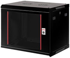 Wandgehäuse 19" ROLINE Basic Plus 600×512×450mm 9HE 1×Tür Stahl schwarz