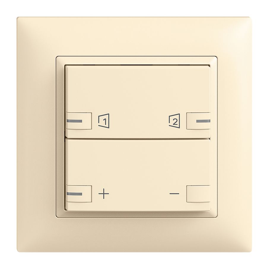 UP-Frontset EDIZIOdue zeptrionAIR Dimmer S1/S2 mit LED vanille