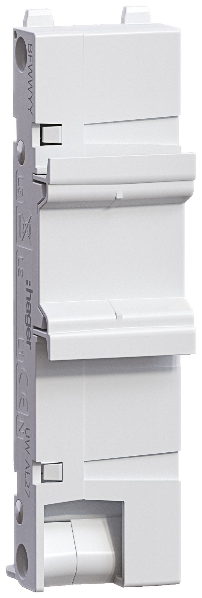 Leeradapter-DIN Hager uniway, Sammelschienenabdeckung, Breite 27mm, 12 Stück