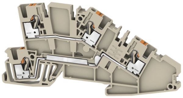 Borne d'installation Weidmüller AITB 2.5 L-L PUSH IN 2 étages