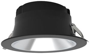 Downlight LED DOTLUX CIRCLEvario 35W 3000…5700K 1-10V DALI REG Ø245×80mm nero