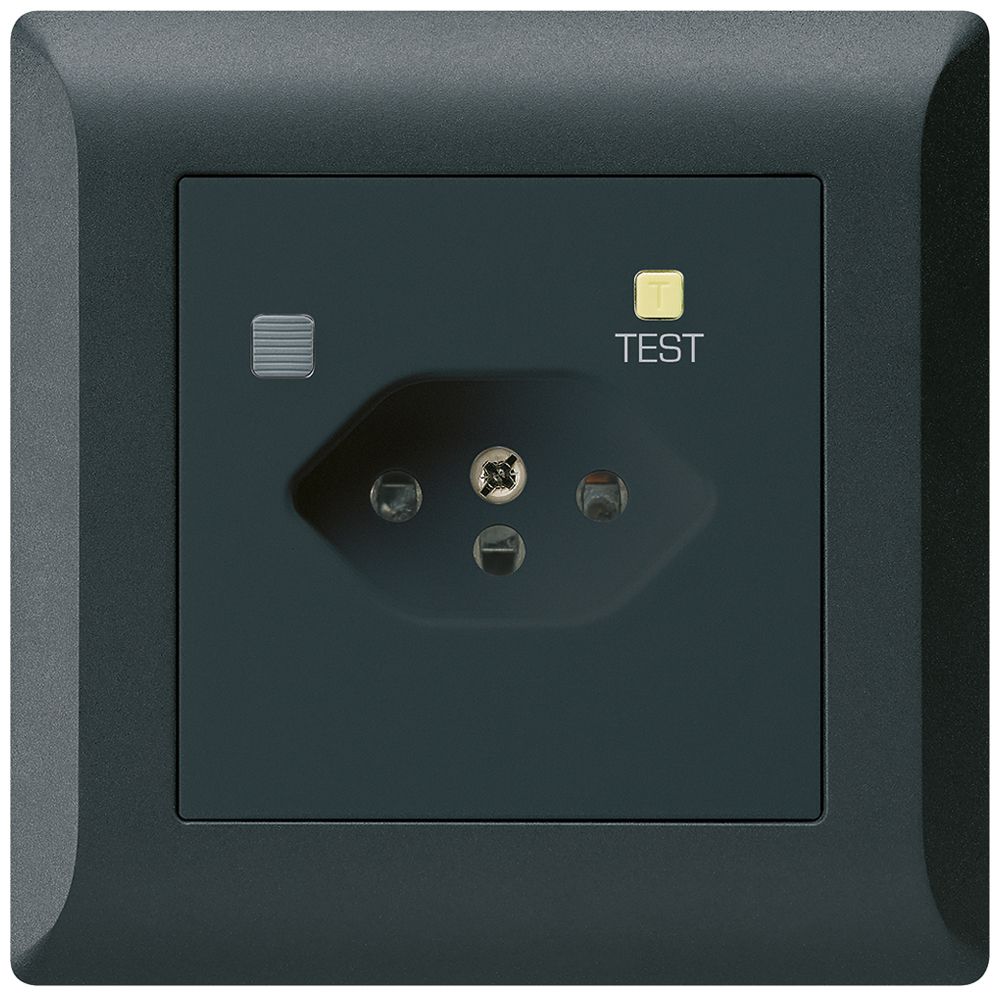 UP-Steckdose KLI T13 FI 30mA schwarz