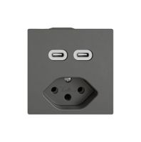 USB-Ladesteckdose EDIZIO.liv SNAPFIX® USB C+C/T13 3A 230VAC dgu