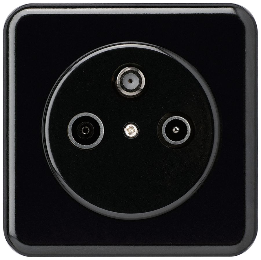 Presa INC basico TV-R-SAT nero